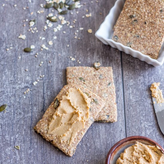 1-Bowl Tahini Rye Crackers