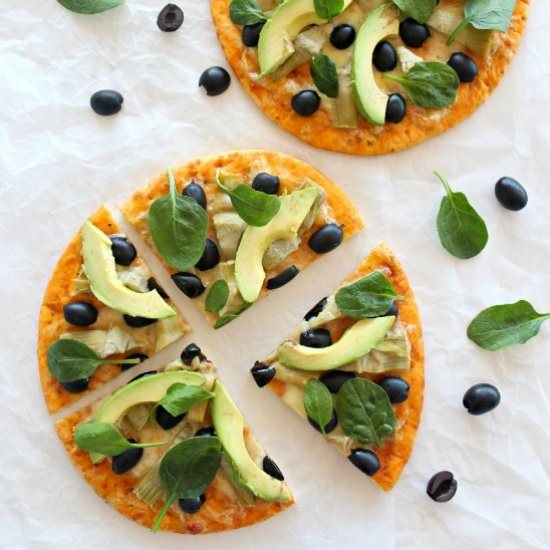 Artichoke Avo Black Olive Pizza