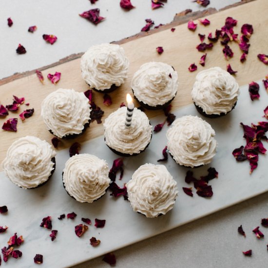 Mini Chocolate Beet Cupcakes