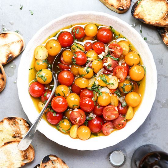 Beer-Marinated Cherry Tomatoes