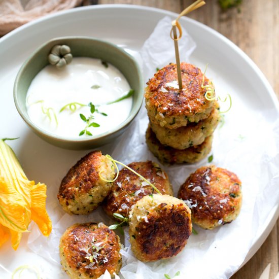 Zucchini and Quinoa Fritters