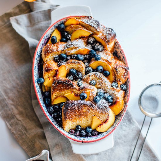 Blueberry Peach French Toast