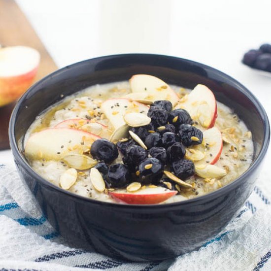 Blueberry and Apple Oatmeal