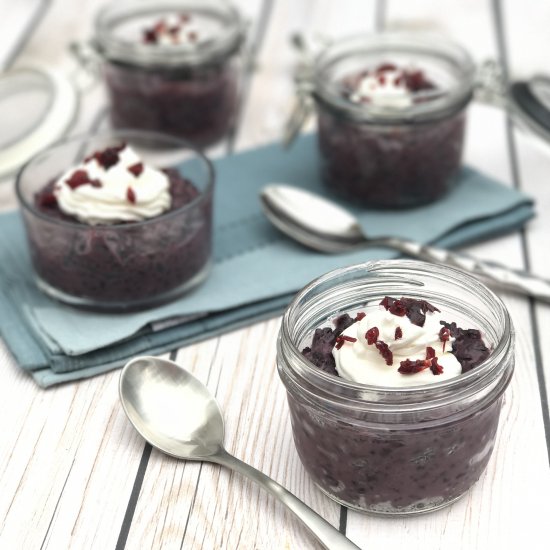 Cran-Coconut Black Rice Pudding