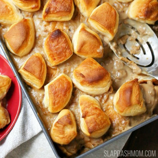 Biscuit and Gravy Casserole