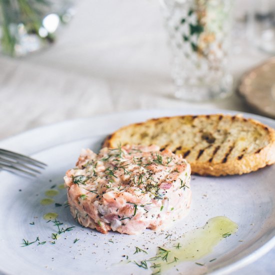 Nordic style Salmon Tartar