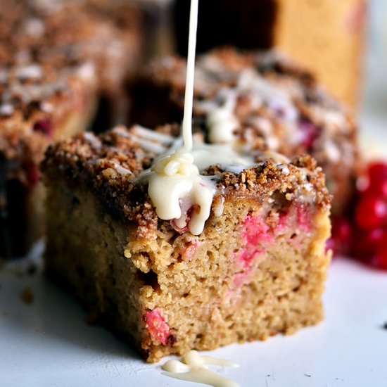 Redcurrant Streusel Cake