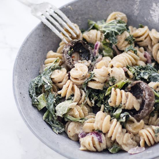 Vegan Creamy Kale Pasta