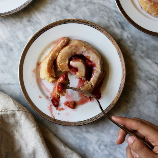 Strawberry Lemon Breakfast Buns