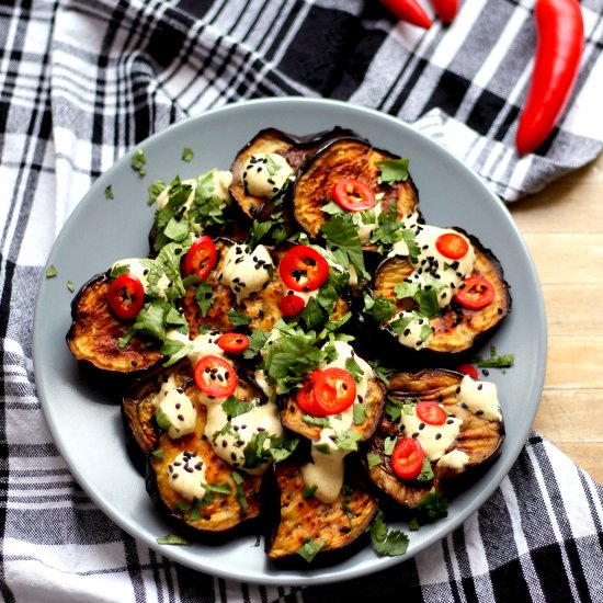 Aubergine Salad (V)