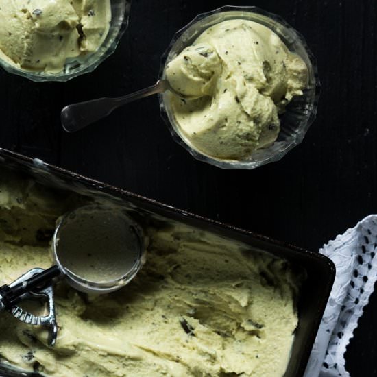 No-Churn Mint Chocolate Chip Froyo