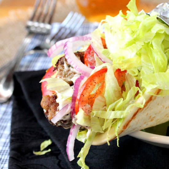 Seasoned Ground Turkey Pitas