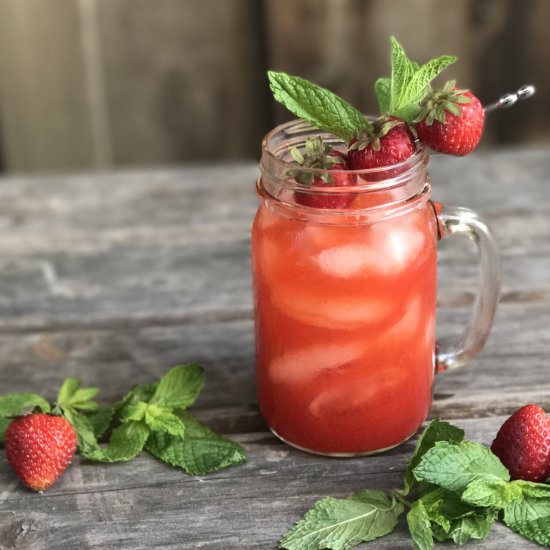 A Strawberry-Balsamic Tequila Sour