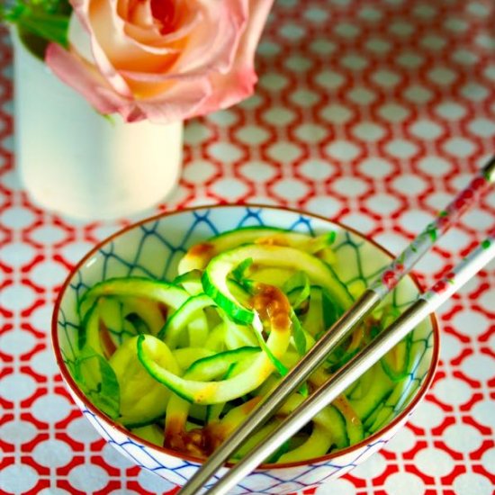 Spicy Almond Cucumber Noodles