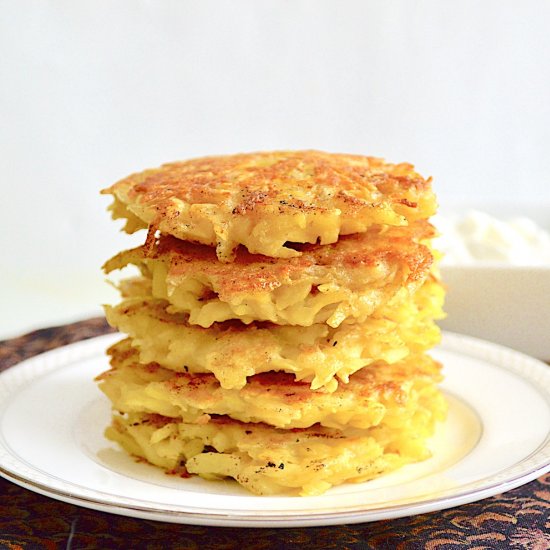 Beef Stuffed Potato Pancakes