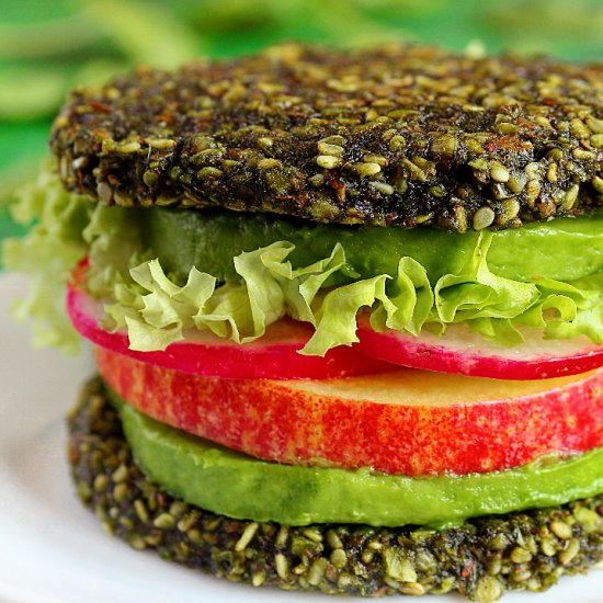 Raw Vegan Spinach Bread