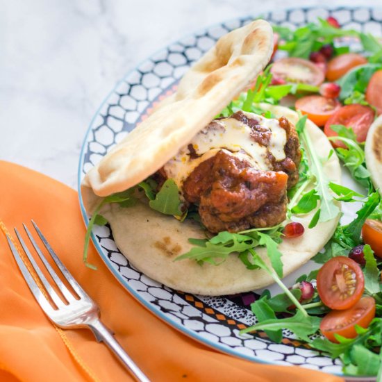 Moroccan Meatball Flatbreads