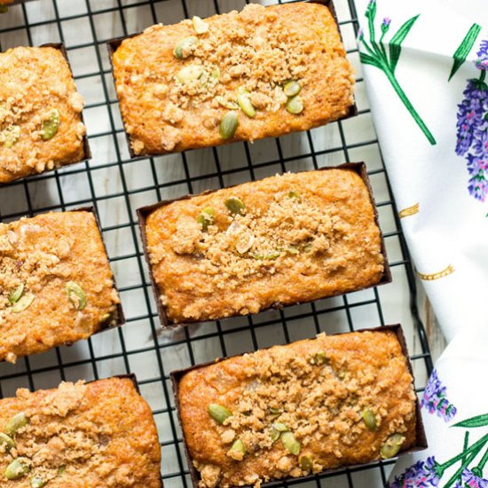 Spiced Carrot Cake Mini Loaves