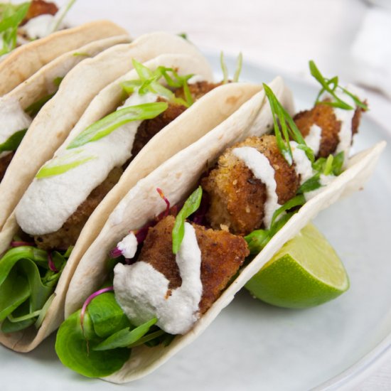 Vegan Pumpkin Nugget Tacos