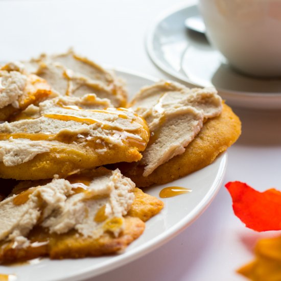 Pumpkin Ricotta Cookies w/ Caramel