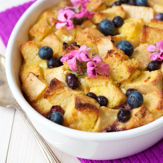 Lemon Blueberry Breakfast Strata