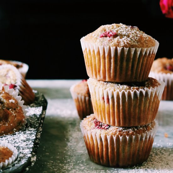 Raspberry Peach Muffins