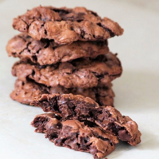 Flourless Fudgy Chocolate Cookies