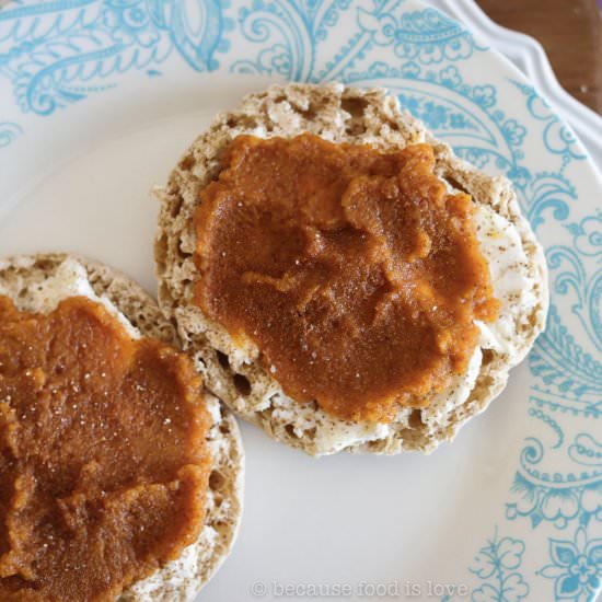 Pumpkin Cream Cheese English Muffin