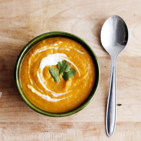 Coconut Carrot Sweet Potato Soup