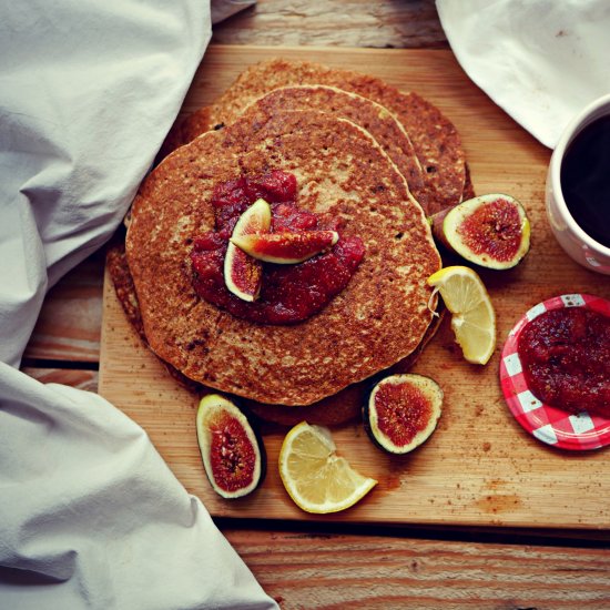 Apple, Oat & Ginger Pancakes