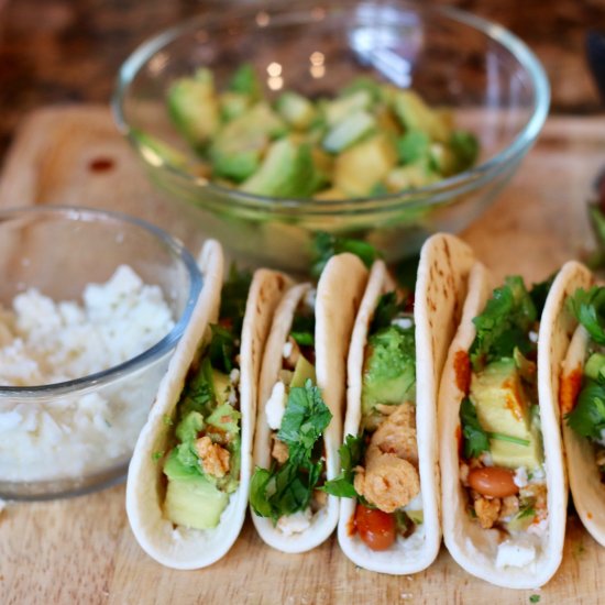 Vegetarian Chicken Street Tacos