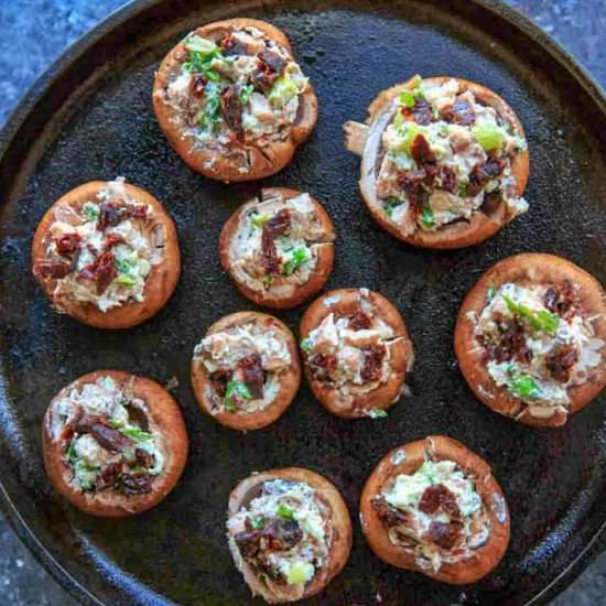 Chevre Stuffed Mushrooms