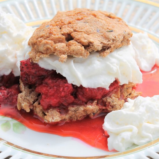 Healthy Lavender Shortcakes