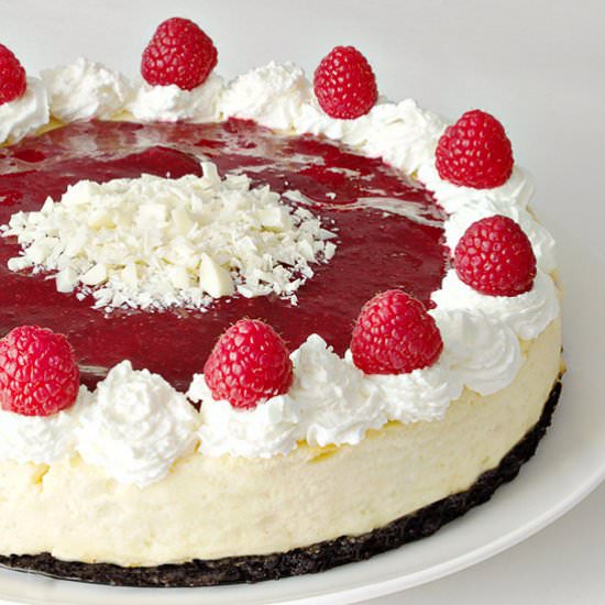 White Chocolate and Raspberry Cheesecake