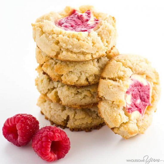 Raspberry Cheesecake Cookies (GF)