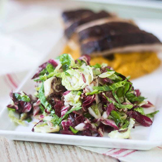 Brussels Sprouts Radicchio Slaw