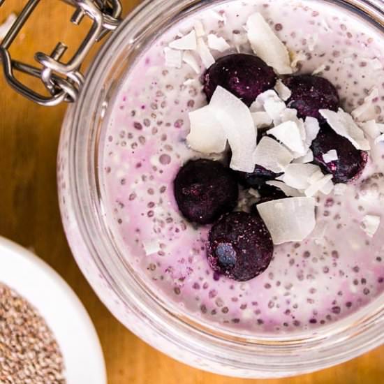 Low-Carb Blueberry Chia Pudding