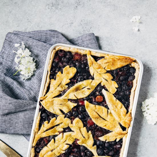 blueberry slab pie