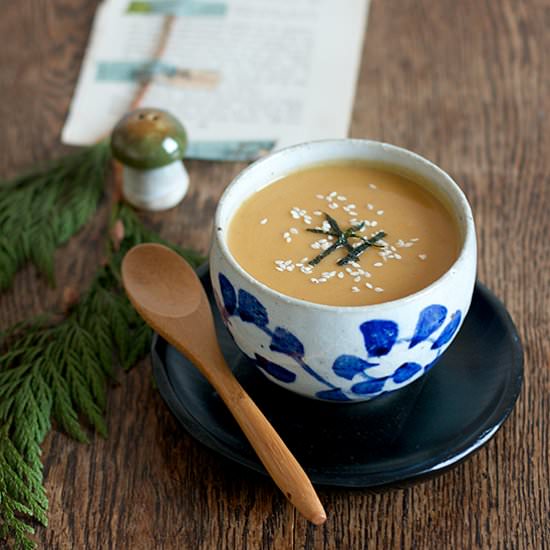 Butternut and Chestnut Miso Soup