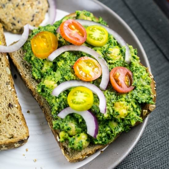 Pesto Chickpea Salad Sandwiches