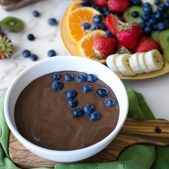 Chocolate Lentil Fruit Dip