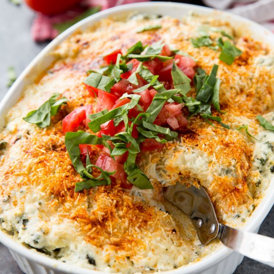 Spinach Artichoke Dip Baked Chicken