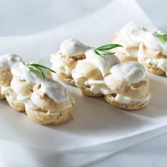 Rosemary Walnut Eclairs