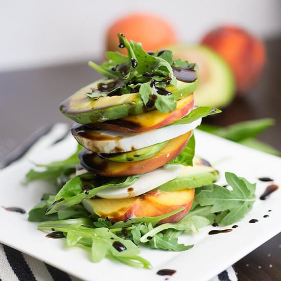 Peachy Caprese Stack