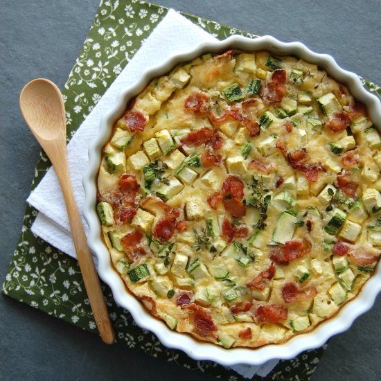 Zucchini, Bacon and Cheese Clafouti