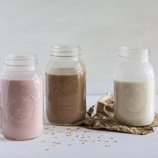 Homemade Oat Milk – 3 flavors