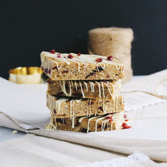 Cranberry No-Bake Protein Bars