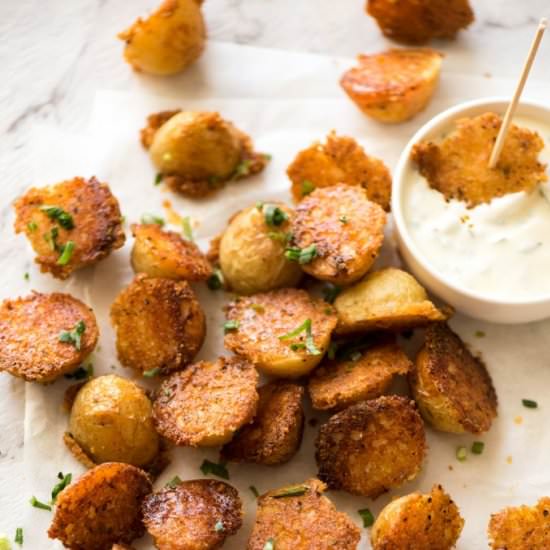 CRISPY ROASTED PARMESAN POTATOES