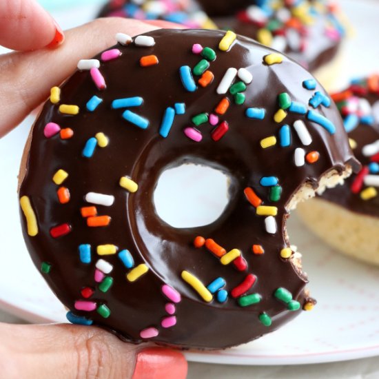 Easy Chocolate Frosted Donuts