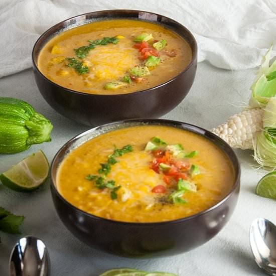 Healthy Zucchini Corn Chowder